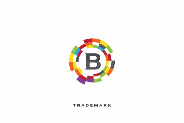 El logotipo de la marca B del vector de letras