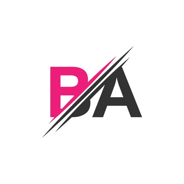 El logotipo de la marca de BA con barras