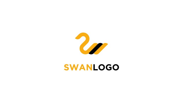 logotipo de la marca cisne sobre fondo blanco