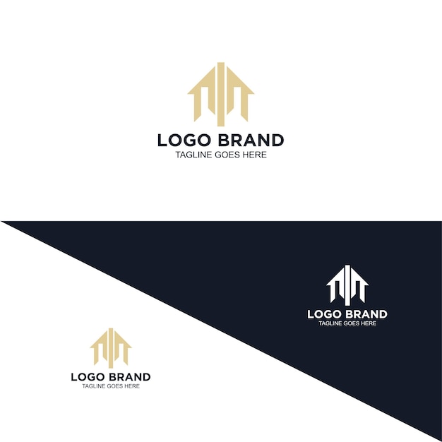 Logotipo de marca comercial inmobiliaria diseño profesional.