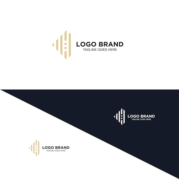 Logotipo de marca comercial inmobiliaria diseño profesional.