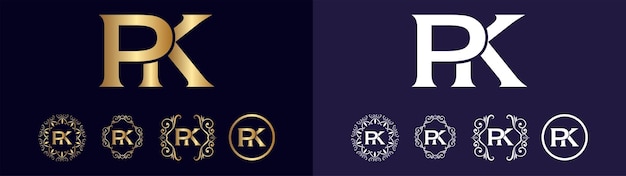 Vector logotipo de la marca corporativa pk