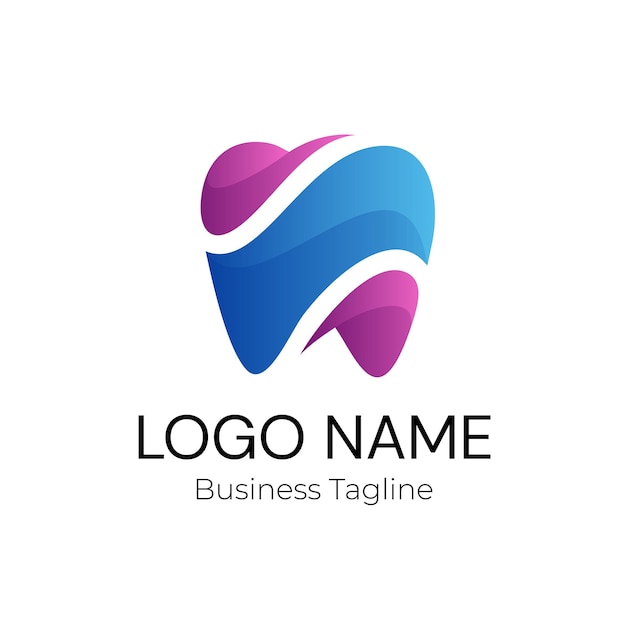 Logotipo de la marca de la empresa de diseño de negocios dentales
