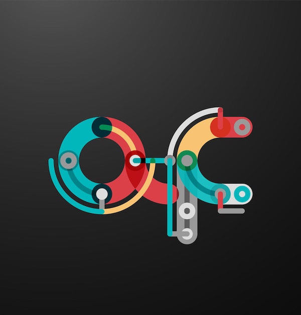 Logotipo de marca de la empresa de letras iniciales