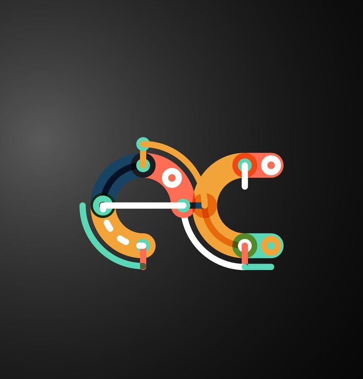 Vector logotipo de marca de la empresa de letras iniciales