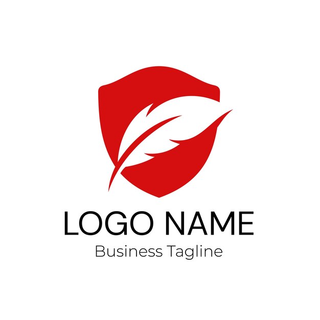 Logotipo de la marca de la empresa de plumas