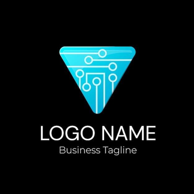 Logotipo de la marca empresarial de la empresa tecnológica