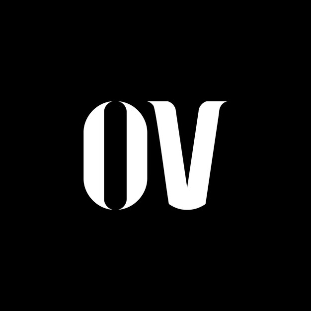 El logotipo de la marca es un monograma en mayúscula con la letra O.V. El logotipo es de color blanco.