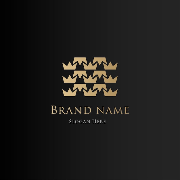 Vector logotipo de la marca gold luxury