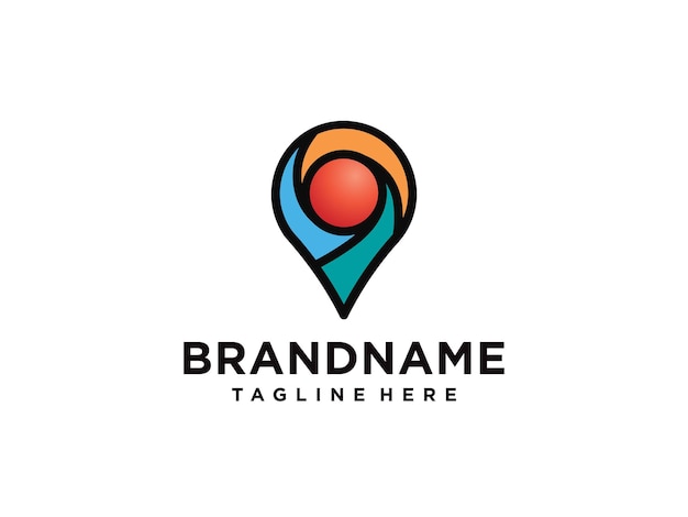 Logotipo de marca Icono de ubicación Logotipo de mapa para mapas Google Maps signo símbolo de posición de ruta y logotipo vectorial