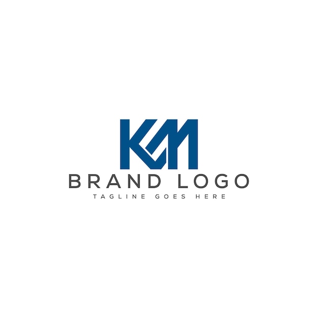 El logotipo de la marca KM para empresas