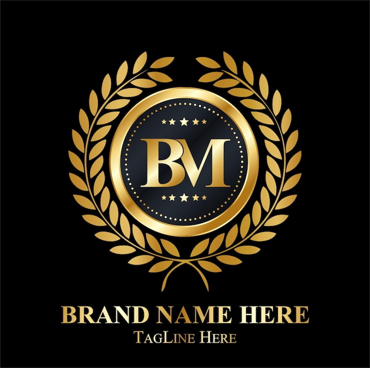 Vector logotipo de la marca de lujo bm
