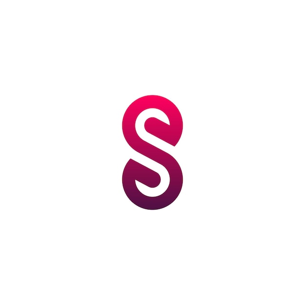 Logotipo de marca de marca de letra s mínima vectorial