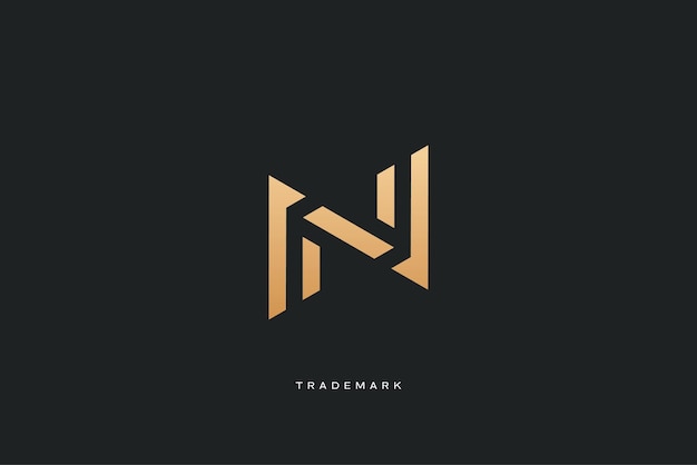 logotipo de la marca de la marca del vector de la letra n