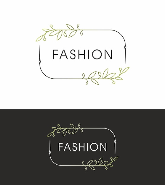 Logotipo de la marca de moda logotipo del diseñador del vestido personalizado