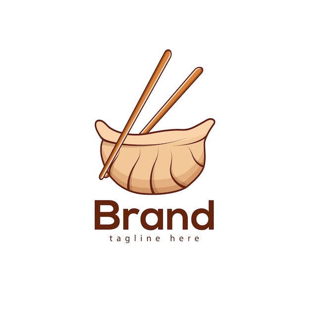 Logotipo para una marca que está hecha por palillos sabor saludable Dim Sum deliciosa comida china