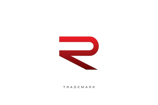 Logotipo de marca registrada de vector de letra R