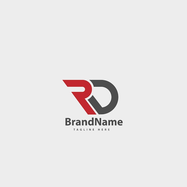 Logotipo de la marca de ropa RD alfabetos