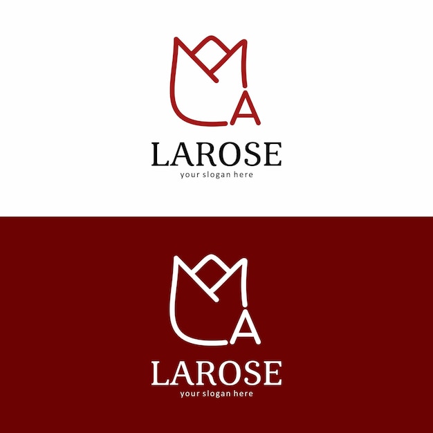 Vector logotipo de la marca la rose con la letra a