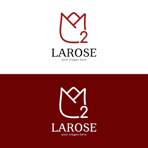 Vector logotipo de la marca la rose con el número 2