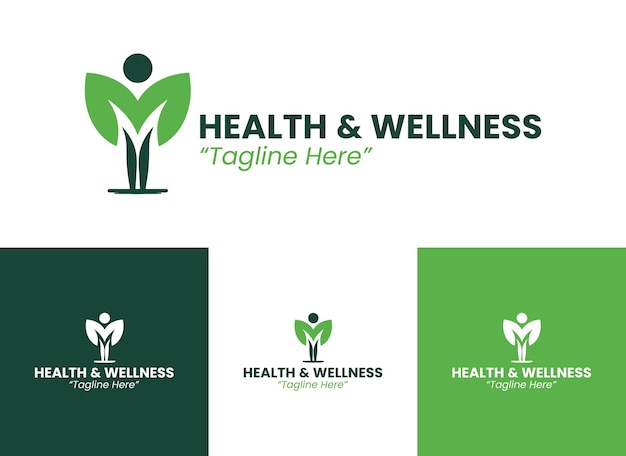 Logotipo de la marca de salud y bienestar
