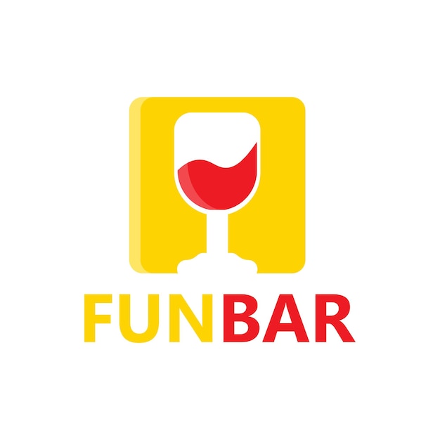 logotipo de la marca de vinos de bar divertido