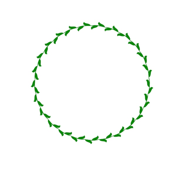 Logotipo de marco redondo con motivo de hoja circular