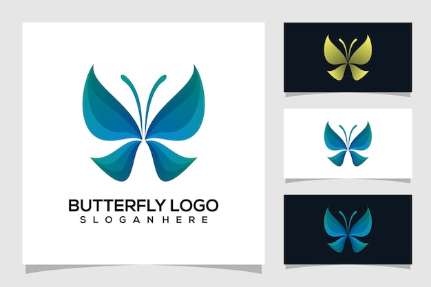 Logotipo de mariposa abstracta