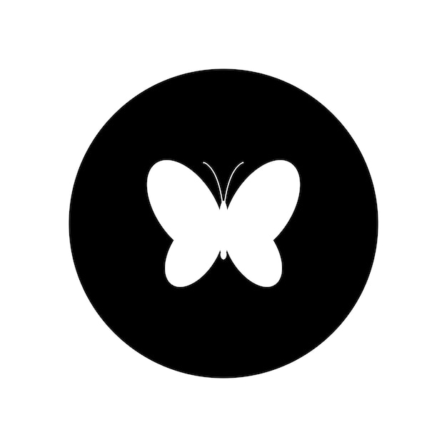 Logotipo de la mariposa de belleza