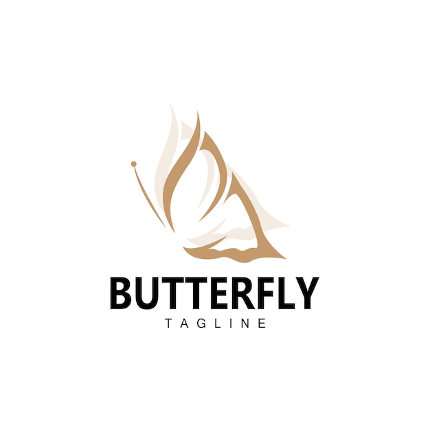 Logotipo de mariposa Diseño animal con hermosas alas Animales decorativos Marcas de productos