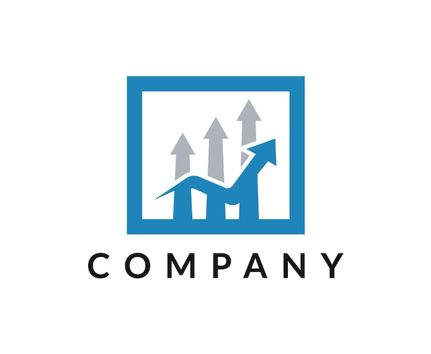 Logotipo de Market Rise Business Finance Bar Profit logo Marketing Financial Advisor Logo