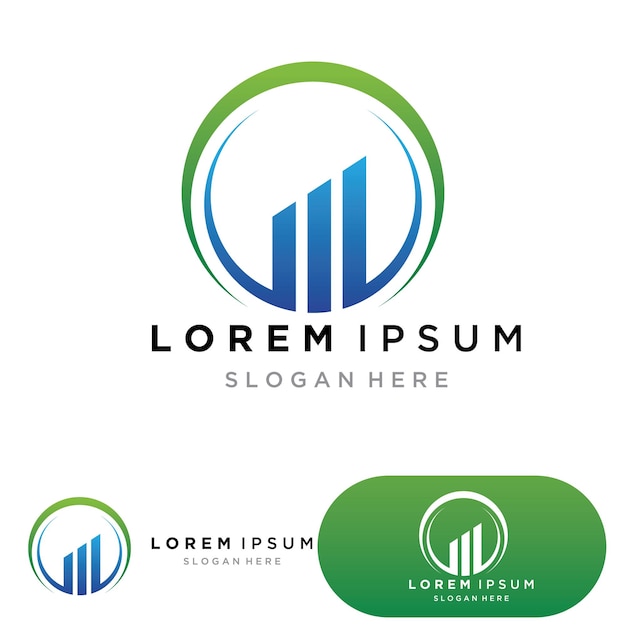 Logotipo de marketing y finanzas empresariales Diseño de ilustración vectorial