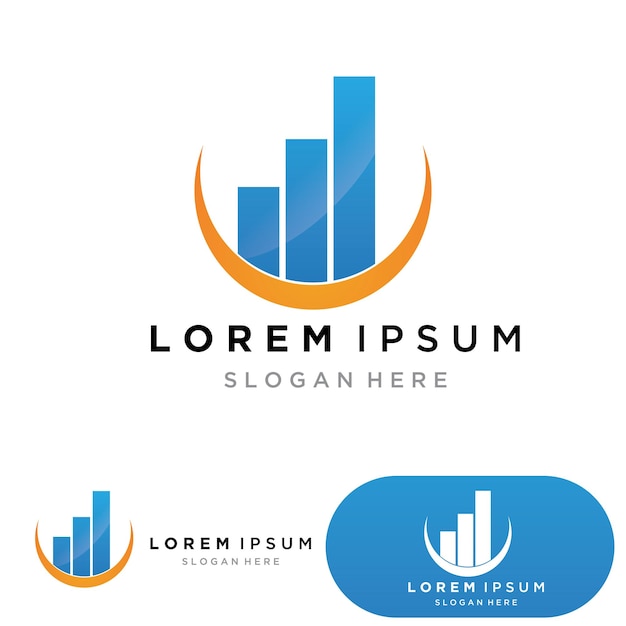 Logotipo de marketing y finanzas empresariales Diseño de ilustración vectorial