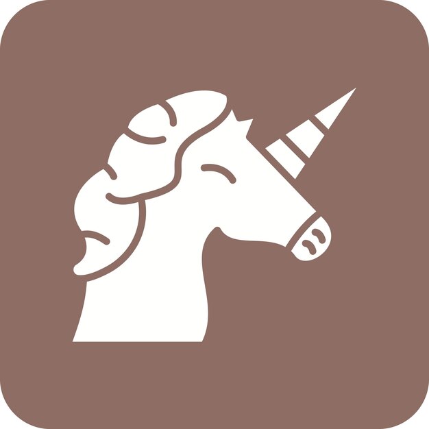 un logotipo marrón y blanco con un caballo en el medio