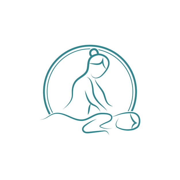 Logotipo de masaje corporal calmante