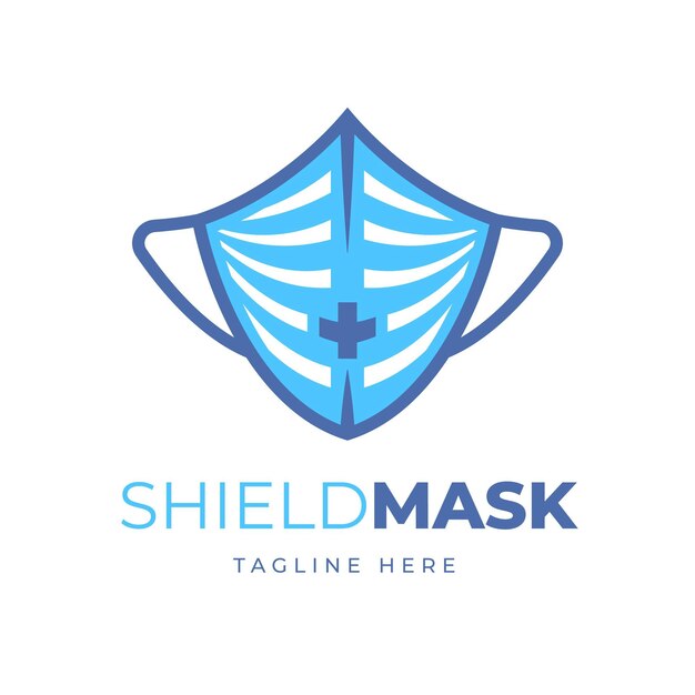 Logotipo de mascarilla azul