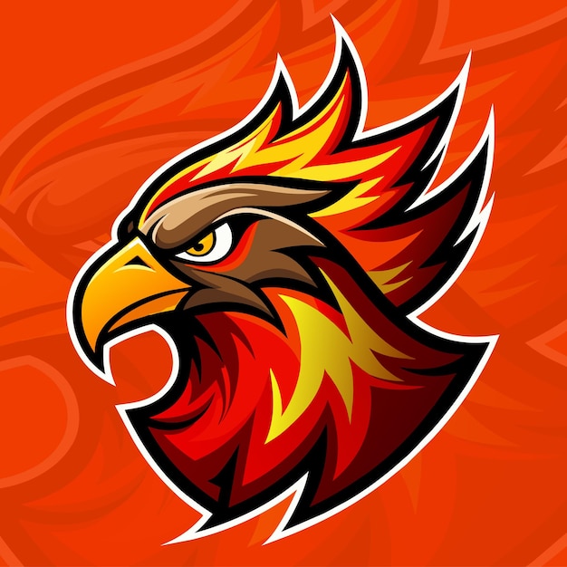 El logotipo de la mascota del águila enojada