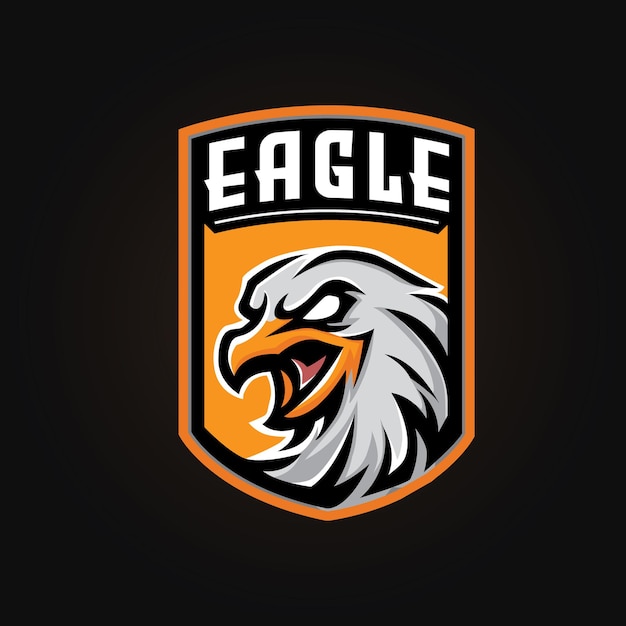 Logotipo de la mascota del águila equipo de deportes