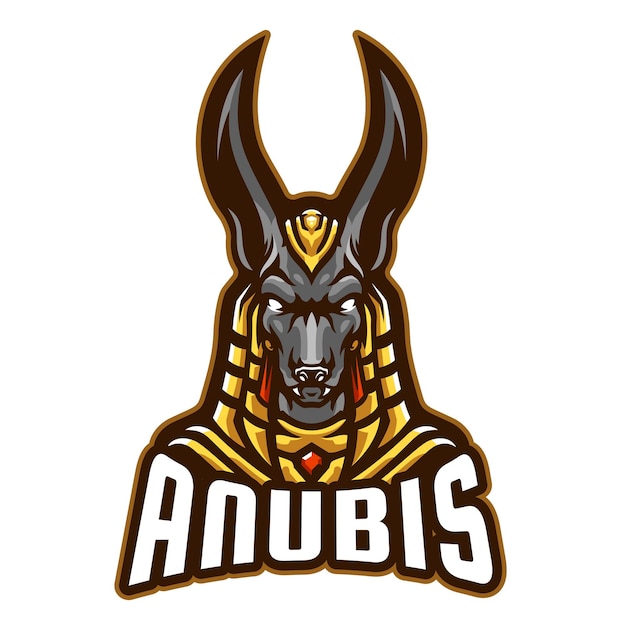 Vector logotipo de la mascota de anubis