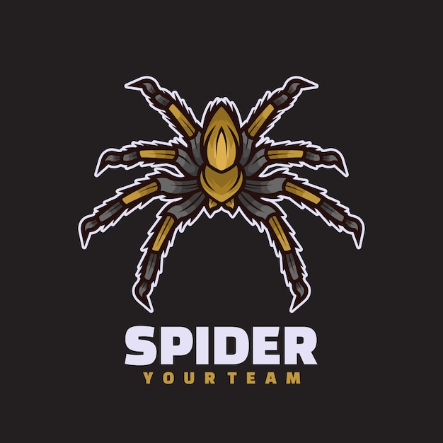 Logotipo de mascota araña