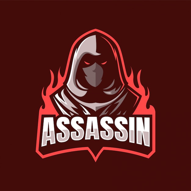 Logotipo de la mascota del asesino ninja