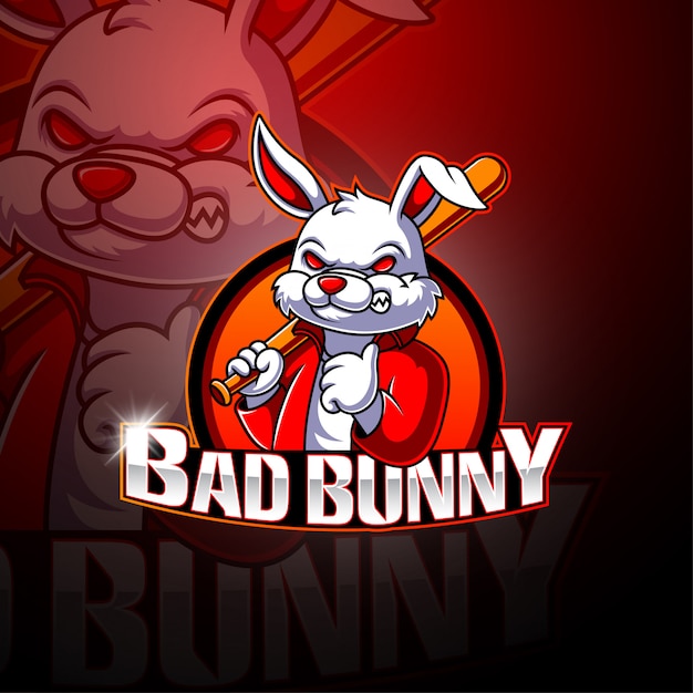 Logotipo de la mascota de Bad Bunny esport
