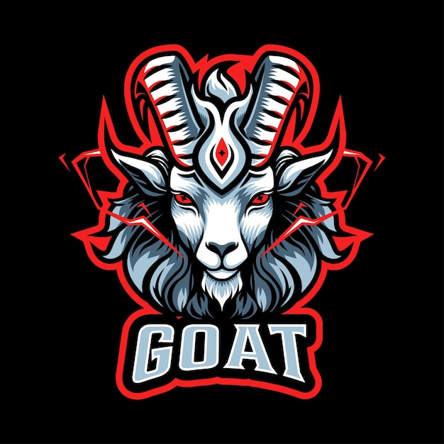 El logotipo de la mascota de Badass GOAT