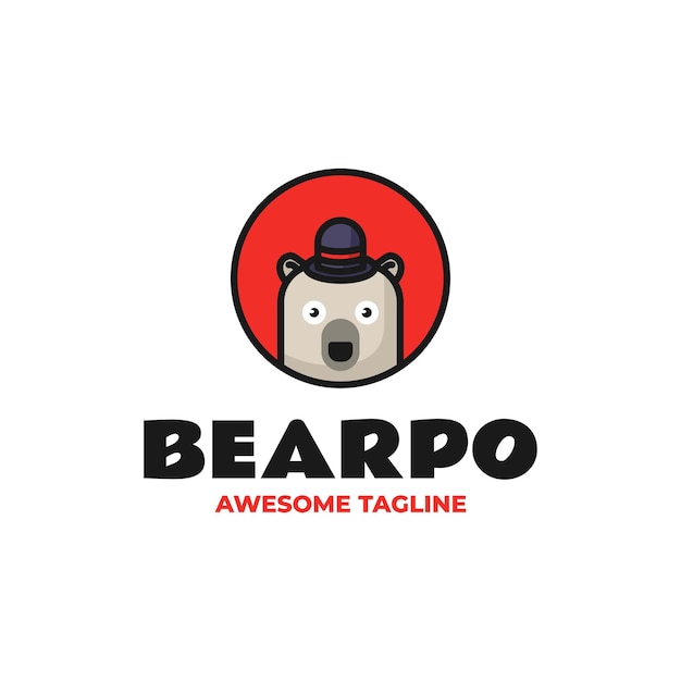 El logotipo de la mascota de Bearpo Simple