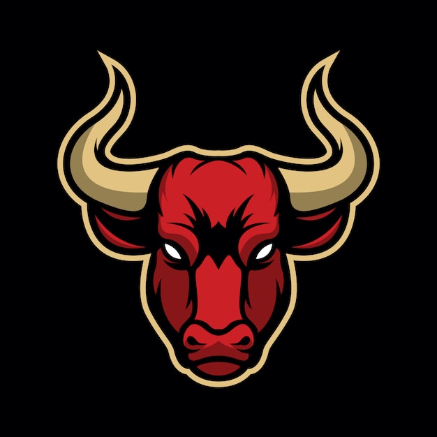 Logotipo de la mascota de búfalo o toro