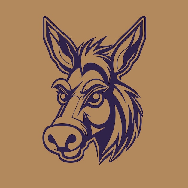 Logotipo de mascota de burro gratis