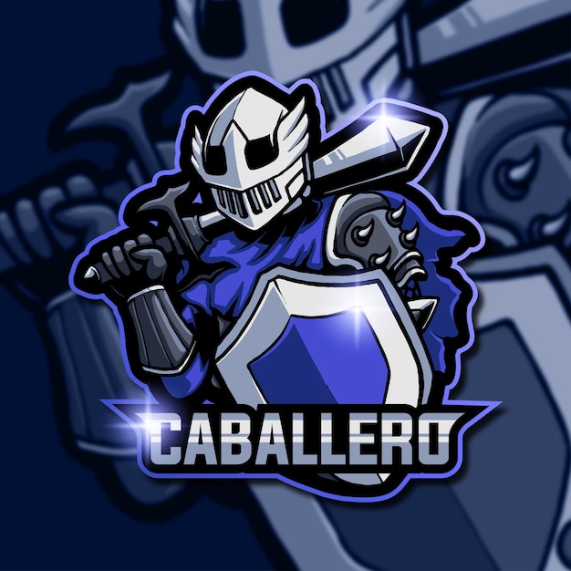 Logotipo de la mascota de Caballero