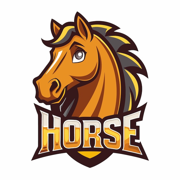 Logotipo de la mascota de la cabeza de caballo