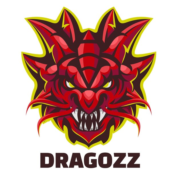 Logotipo de la mascota de la cabeza del dragón