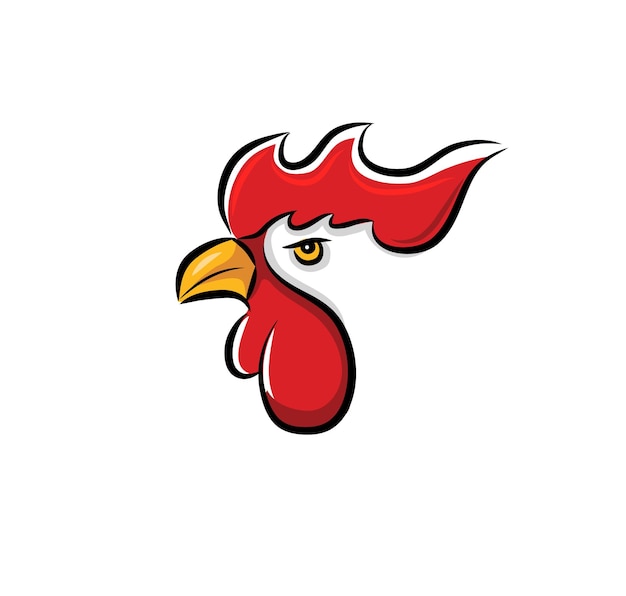 Vector logotipo de la mascota de la cabeza de gallo